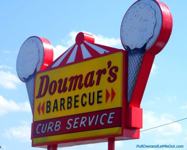 Doumar's BBQ and Ice Cream sign in Norfolk, VA