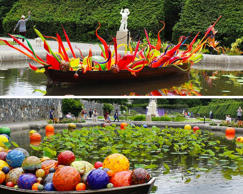 Chihuly At Biltmore is an incredible display of the awe-inspiring work of renowned artist, Dale Chihuly. #PullOverAndLetMeOut #ChihulyAtBiltmore #Biltmore #Chihuly #Asheville #travel #VisitNC #NorthCarolina #artexhibit