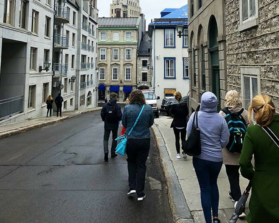 Walk - staying fit while traveling PullOverAndLetMeOut Quebec walking tour